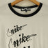 ブラックコムデギャルソン BLACK COMME des GARCONS 筆記体ロゴ 3連 クルーネック リンガーTシャツ メンズ JPN:L
