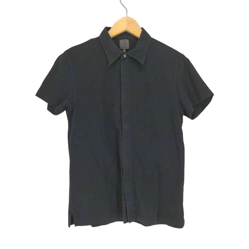 シーケーカルバンクライン ck Calvin Klein コットン比翼ジップS/S シャツ メンズ JPN:M