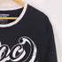ロカウェア Rocawear ひび割れ加工 フロントプリント クルーネック リンガーTシャツ メンズ import:L