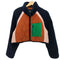ザラ ZARA カラーブロックフリースクロップドジャケット レディース L