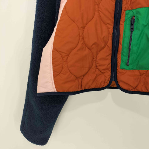 ザラ ZARA カラーブロックフリースクロップドジャケット レディース L
