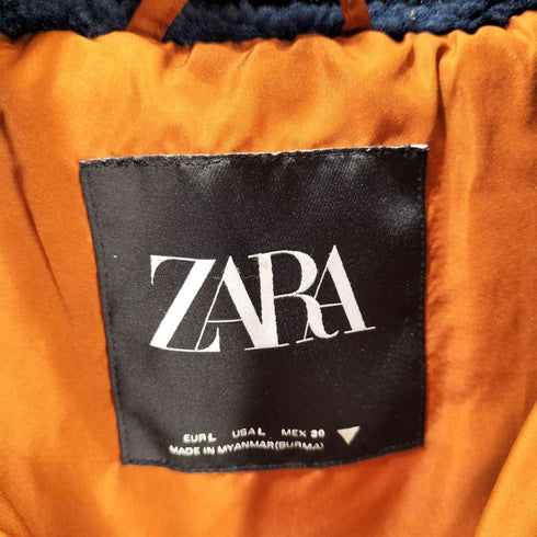 ザラ ZARA カラーブロックフリースクロップドジャケット レディース L