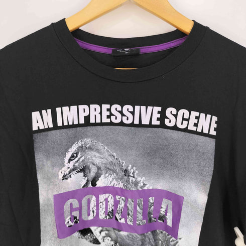 フロントキャラクタープリント クルーネックTシャツ ムービーTシャツ メンズ 2L
