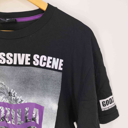 フロントキャラクタープリント クルーネックTシャツ ムービーTシャツ メンズ 2L