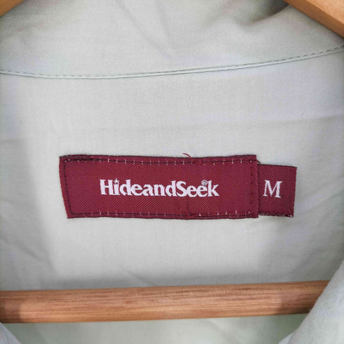 ハイドアンドシーク HIDE AND SEEK Quality Care 刺繍 開襟オープンカラー レーヨンシャツ メンズ JPN:M
