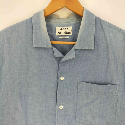 アクネストゥディオズ ACNE STUDIOS ODY POCKET 開襟オープンカラー シャンブレーシャツ メンズ EUR:48