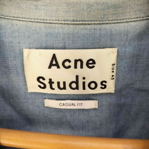 アクネストゥディオズ ACNE STUDIOS ODY POCKET 開襟オープンカラー シャンブレーシャツ メンズ EUR:48