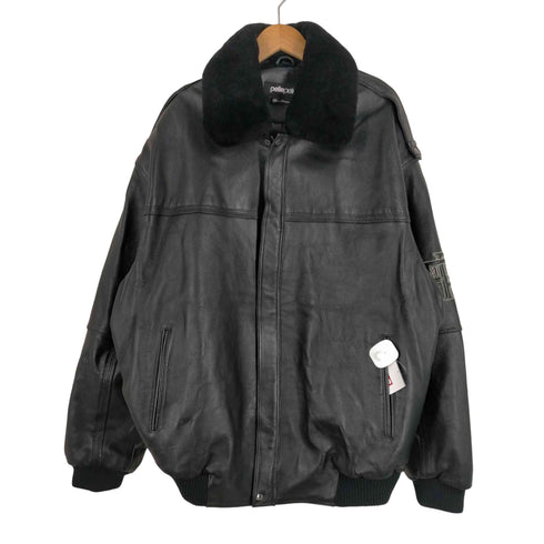 ペレペレ pelle pelle 襟ボア レザージャケット メンズ JPN:50
