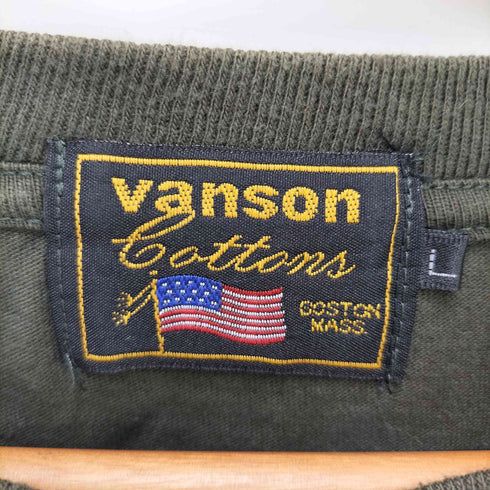 バンソン VANSON ドクロ刺繍 長袖カットソー メンズ L