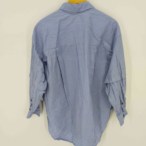 ザラ ZARA Shirt With Detachable Sleeves L/Sストライプシャツ メンズ JPN:M