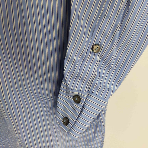 ザラ ZARA Shirt With Detachable Sleeves L/Sストライプシャツ メンズ JPN:M