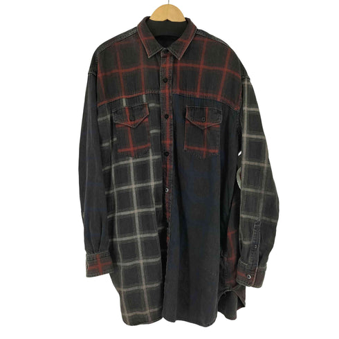 マインデニム MINEDENIM Black Denim Check Print Crazy Big SH メンズ JPN:3