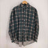 チャップスラルフローレン CHAPS RALPH LAUREN 90-00s 片ポケ ボタンダウンチェック パイルL/Sシャツ メンズ import:L