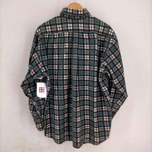 チャップスラルフローレン CHAPS RALPH LAUREN 90-00s 片ポケ ボタンダウンチェック パイルL/Sシャツ メンズ import:L