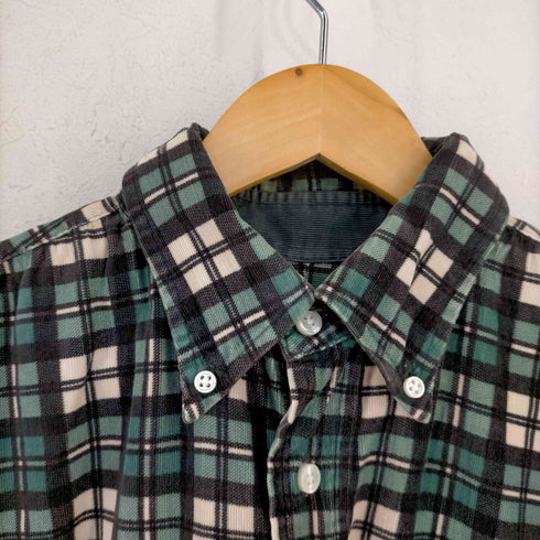 チャップスラルフローレン CHAPS RALPH LAUREN 90-00s 片ポケ ボタンダウンチェック パイルL/Sシャツ メンズ import:L