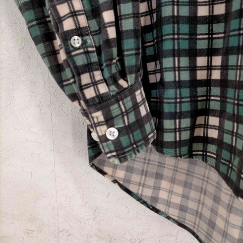チャップスラルフローレン CHAPS RALPH LAUREN 90-00s 片ポケ ボタンダウンチェック パイルL/Sシャツ メンズ import:L