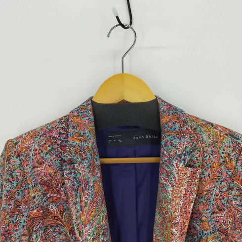 ザラ ZARA ペイズリーテーラードジャケット レディース import:L
