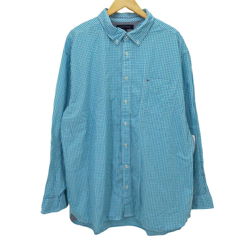 トミーヒルフィガー TOMMY HILFIGER CLASSIC FIT 胸元ロゴ刺繍B/Dギンガムチェックシャツ メンズ JPN:XXL