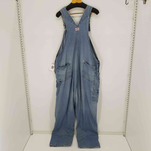 ラウンドハウス ROUND HOUSE 70~80S 中央線路シンプルタグ デニムオーバーオール キノコワッペンカスタム メンズ