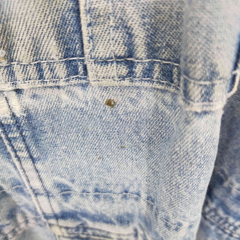 ラウンドハウス ROUND HOUSE 70~80S 中央線路シンプルタグ デニムオーバーオール キノコワッペンカスタム メンズ