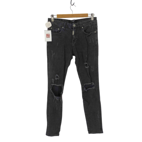 リプレゼント REPRESENT クラッシュスキニーデニムパンツ ブラック メンズ 30