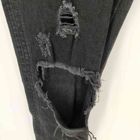 リプレゼント REPRESENT クラッシュスキニーデニムパンツ ブラック メンズ 30