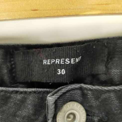 リプレゼント REPRESENT クラッシュスキニーデニムパンツ ブラック メンズ 30