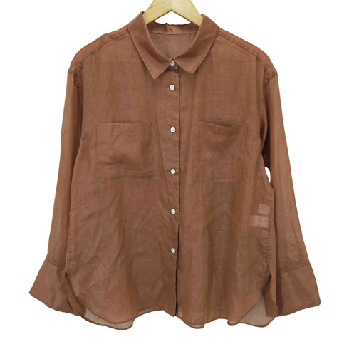 ユナイテッドアローズグリーンレーベルリラクシング UNITED ARROWS green label relaxing シアーオーバーシャツ レディース FREE