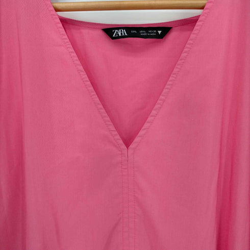 ザラ ZARA ポプリンパネルワンピース レディース import:L
