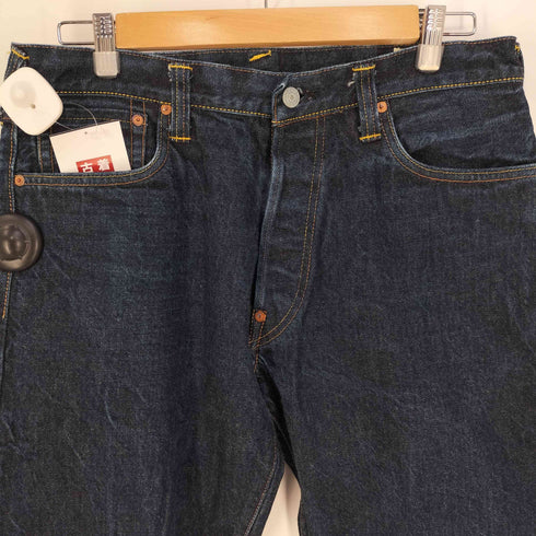 エヴィス EVISU No.1 SPECIAL 虎耳 革パッチ 5ポケット ボタンフライ デニムパンツ メンズ 36×32