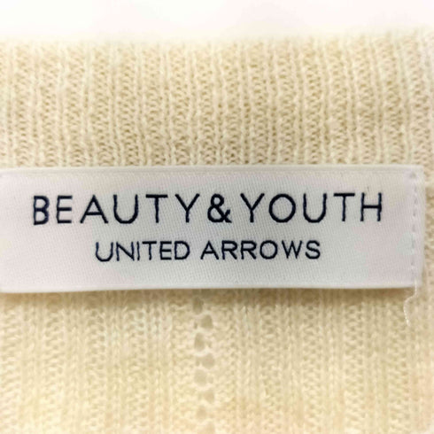 ビューティーアンドユースユナイテッドアローズ BEAUTY & YOUTH UNITED ARROWS ノルマンディリネン アイレット 7分袖 ニット レディース