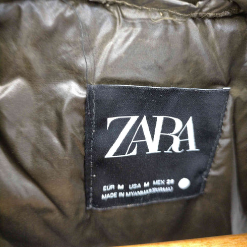 ザラ ZARA フーディーダウンベスト メンズ import:M
