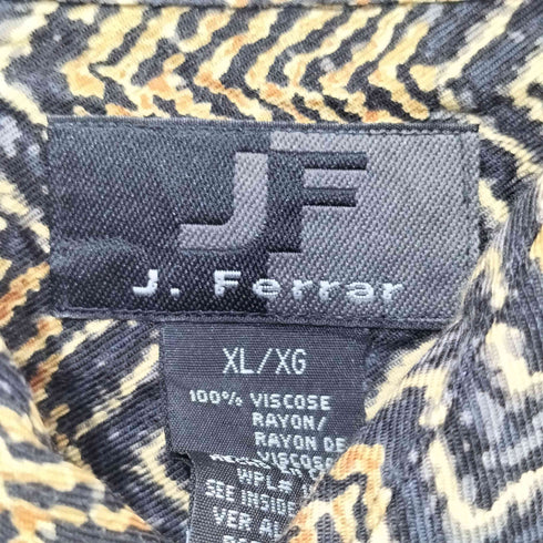 ジェイフェラー J.FERRAR 90-2000s 総柄 レーヨン ショートスリーブシャツ メンズ import:XL