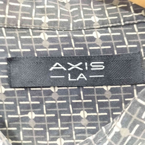 AXIS LA 90-2000s 総シルク 総柄 ショートスリーブシャツ メンズ import:L