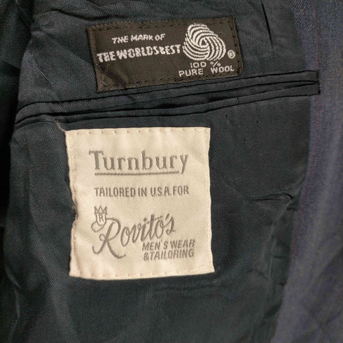 TURNBURY MADE IN USA ストライプ 2B テーラードジャケット メンズ