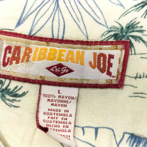 カリビアンジョー CARIBBEAN JOE 90-2000s 総柄 レーヨン ショートスリーブアロハシャツ メンズ import:L