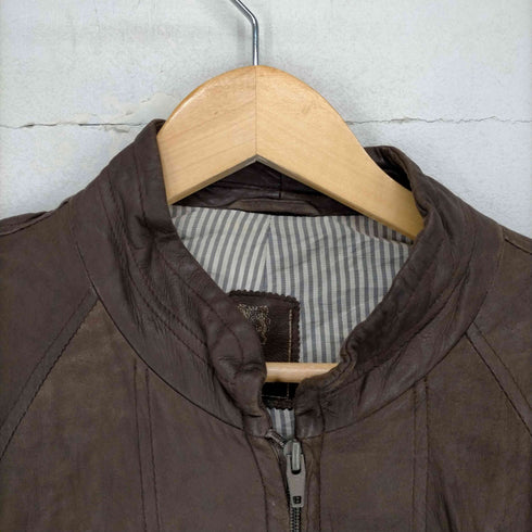 mabrun MADE IN ITALY ジップレザージャケット メンズ 48