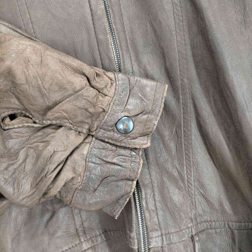 mabrun MADE IN ITALY ジップレザージャケット メンズ 48