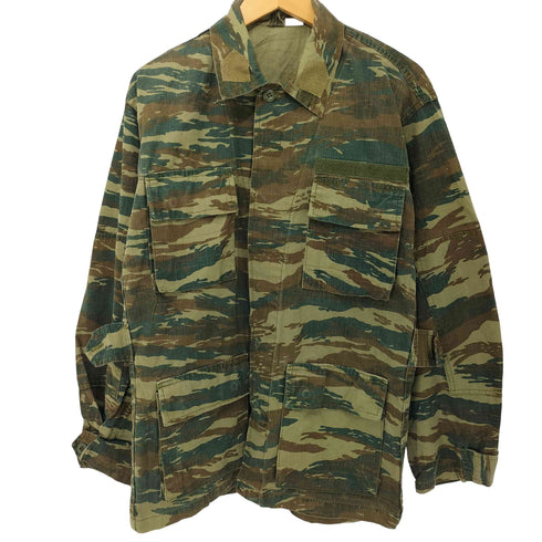 GREECE ARMY CAMO BDU JACKET LIZARD PATTERN ギリシャ軍 BDUジャケット リザードカモ メンズ import:XS