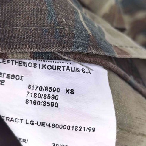 GREECE ARMY CAMO BDU JACKET LIZARD PATTERN ギリシャ軍 BDUジャケット リザードカモ メンズ import:XS