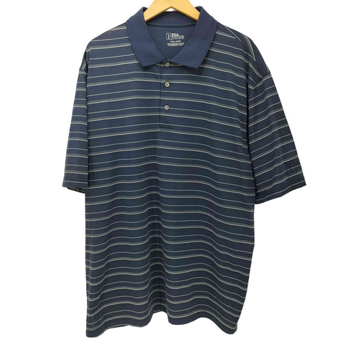 PGA TOUR 90-2000s ボーダー ショートスリーブポロシャツ メンズ import:XXL