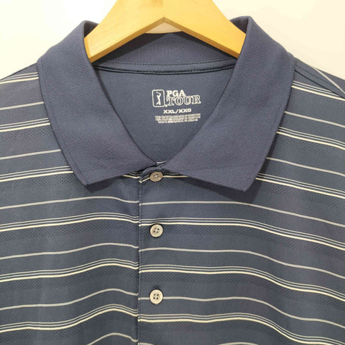 PGA TOUR 90-2000s ボーダー ショートスリーブポロシャツ メンズ import:XXL