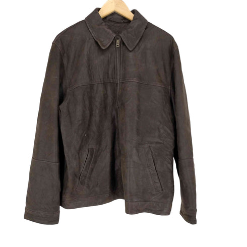 マークスアンドスペンサー MARKS&SPENCER レザージップジャケット メンズ JPN:M