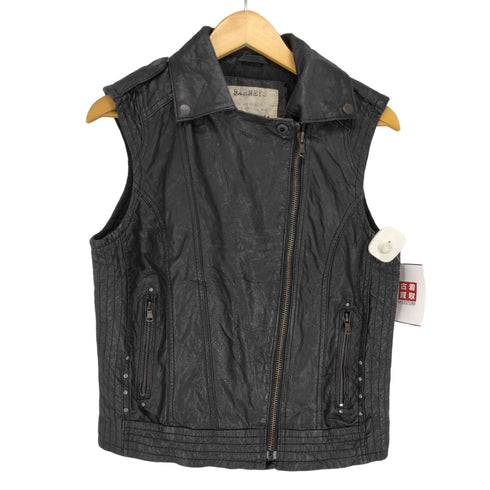 BARNEYS リアルレザージップベスト メンズ JPN:M