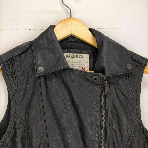 BARNEYS リアルレザージップベスト メンズ JPN:M