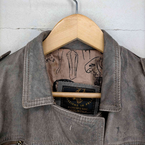 CREAZIONI IN PELLE ライダースショートレザージャケット レディース JPN:S