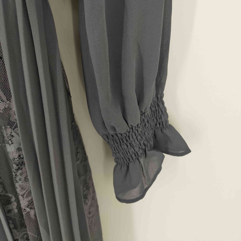 POURVOUS レースプリーツドレス ワンピース レディース JPN:M