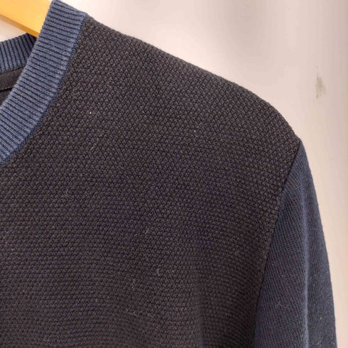 ブラックレーベルクレストブリッジ BLACK LABEL CRESTBRIDGE 柄切り替え コットンニット メンズ import:M