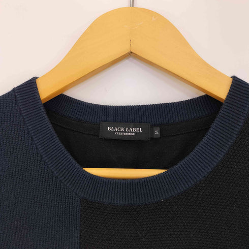 ブラックレーベルクレストブリッジ BLACK LABEL CRESTBRIDGE 柄切り替え コットンニット メンズ import:M