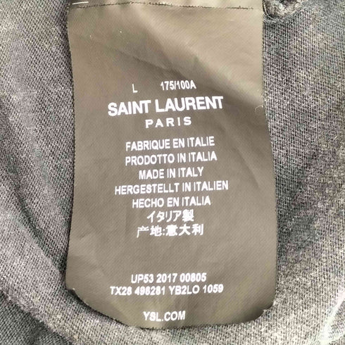 サンローランパリ SAINT LAURENT PARIS 17ss ウォッシュド加工 クラシックロゴTシャツ メンズ L
